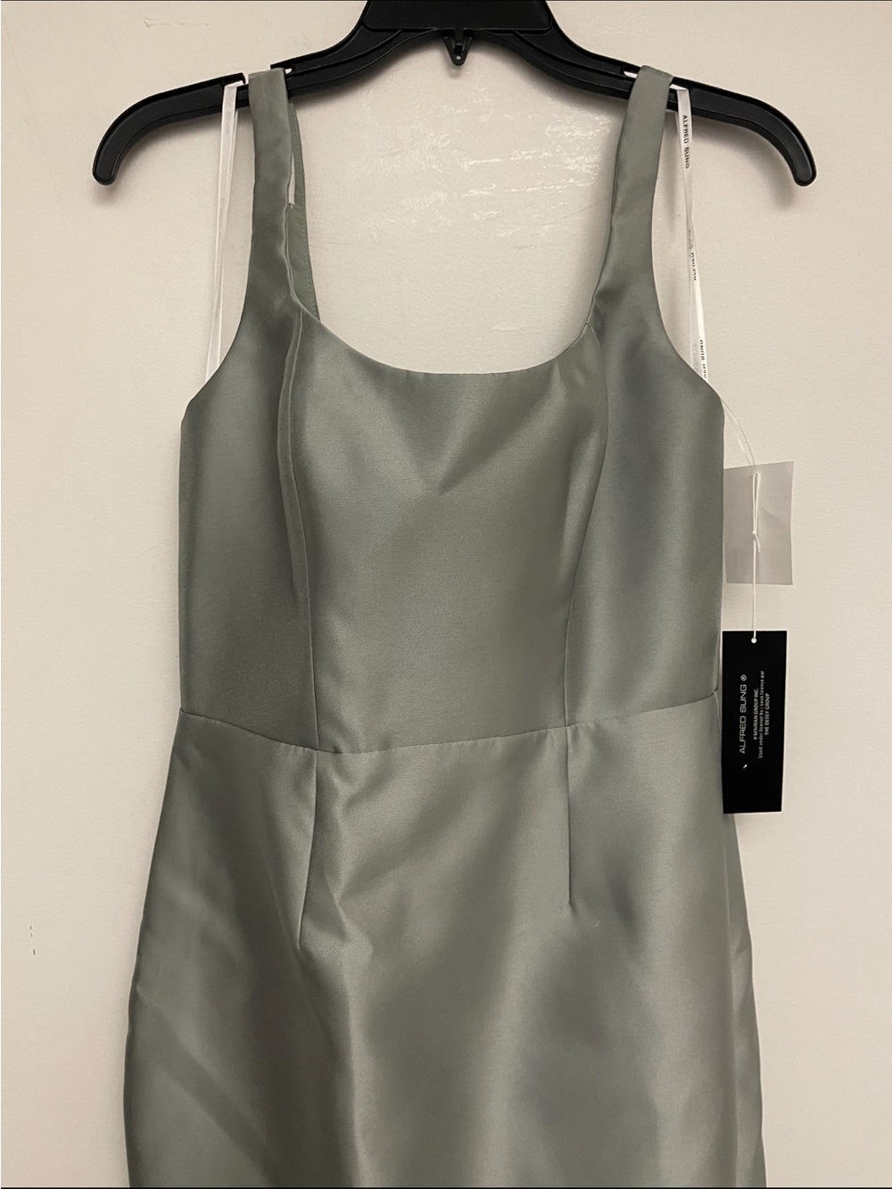 Alfred Sung- Satin Olive Maxi Dress NWT - Picture 6 of 11